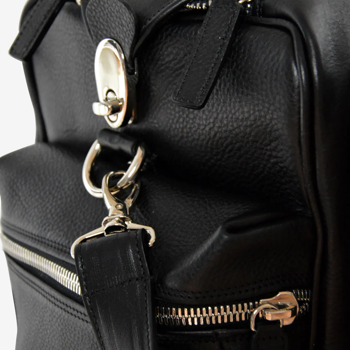 Black Leather Weekender Jones