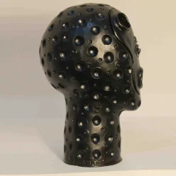 Black Monkey Head Sculpture