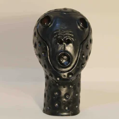 Black Monkey Head Sculpture