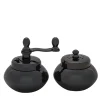 Black Nickel Plated Brass Pepper Mill And Salt Shaker