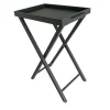Black Notte Leather Tray Servier Plateau