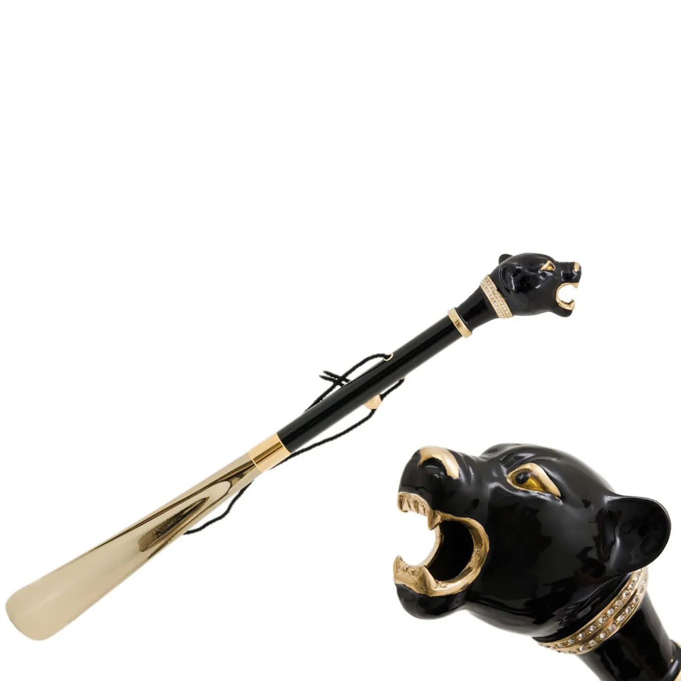 Black Panther enameled wood shoehorn