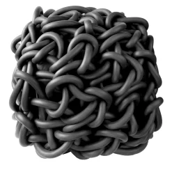 Black Pouf by Rosanna Contadini