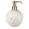 BLACK TIE ROUND SOAP DISPENSER - WHITE