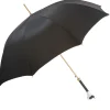 Black Umbrella with French Bulldog Handle