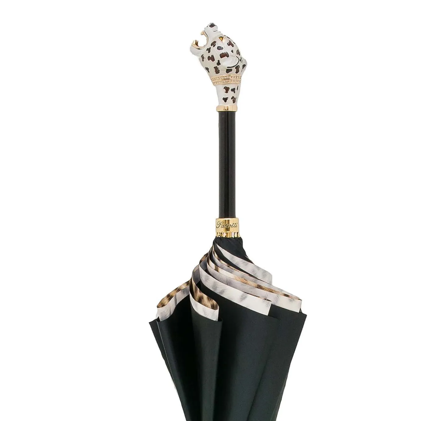 Black Umbrella with Jaguar Handle