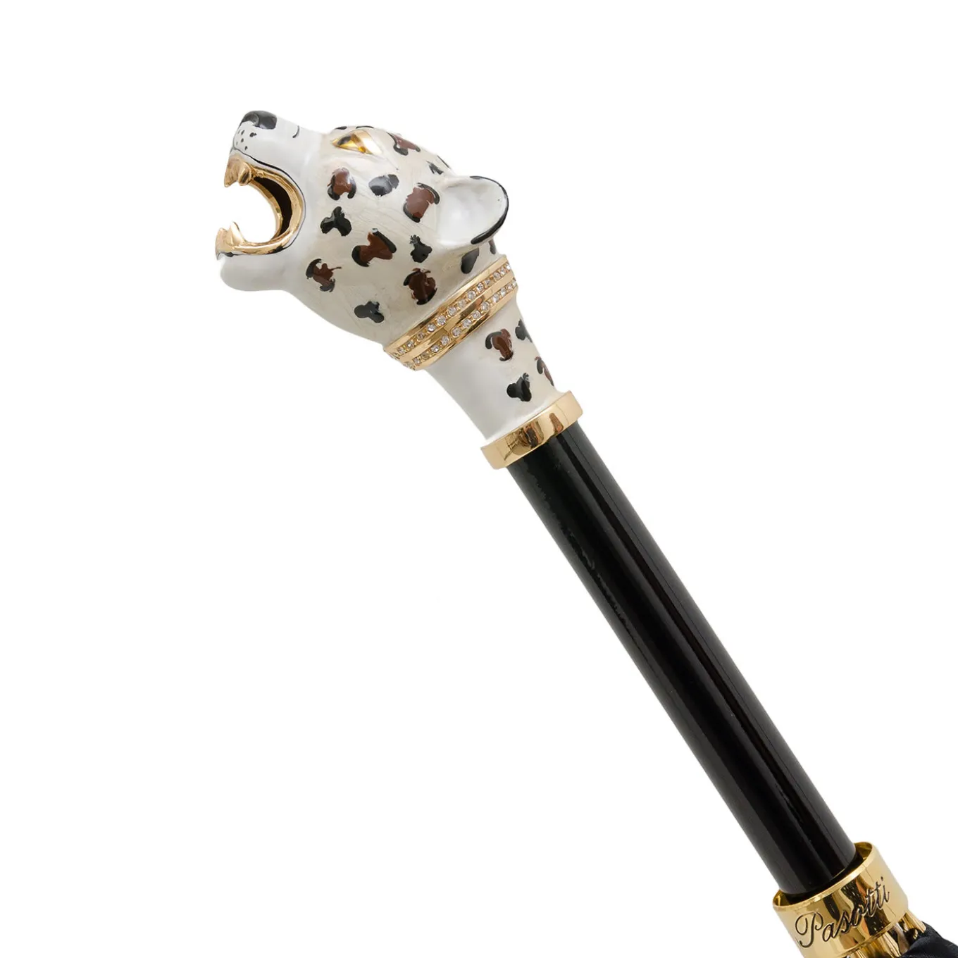 Black Umbrella with Jaguar Handle