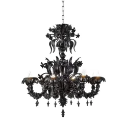 Black Venetian Glass Chandelier Venetian Style