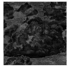 Black Vintage Style Clouds Wallpaper