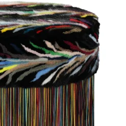 Black with Multicolor Patchwork Limited Edition Bench