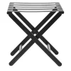 Black Wood & Leather Luggage Stand #2