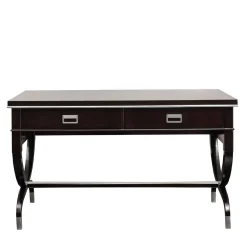 Black Writing Desk with Chrome Details