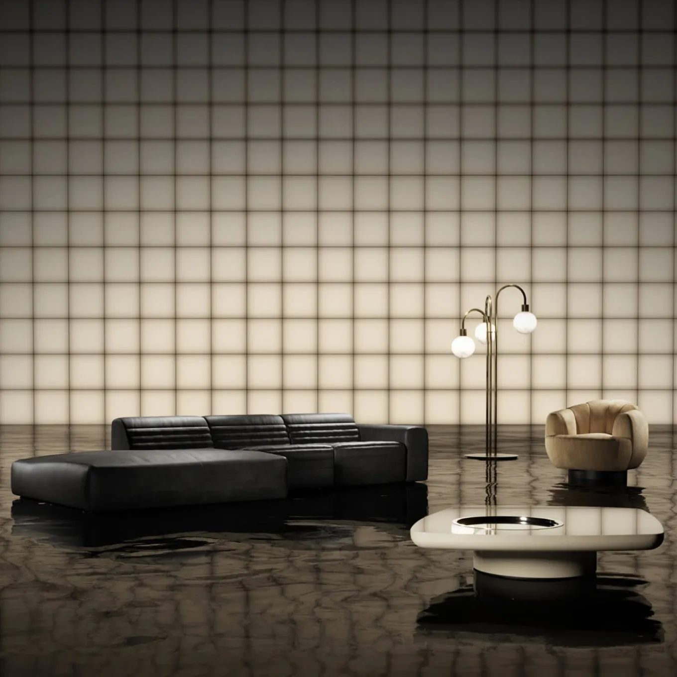 Blackbird White Low Coffee Table