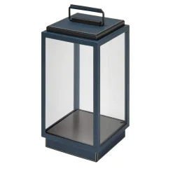 Blakes Blue Leather Table Lamp