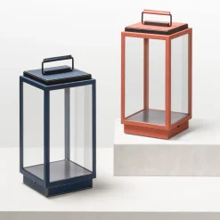 Blakes Blue Leather Table Lamp