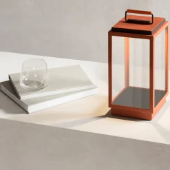 Blakes Orange Leather Table Lamp