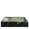 Blessed Square Washbasin in Verde Alpi and Artik Green