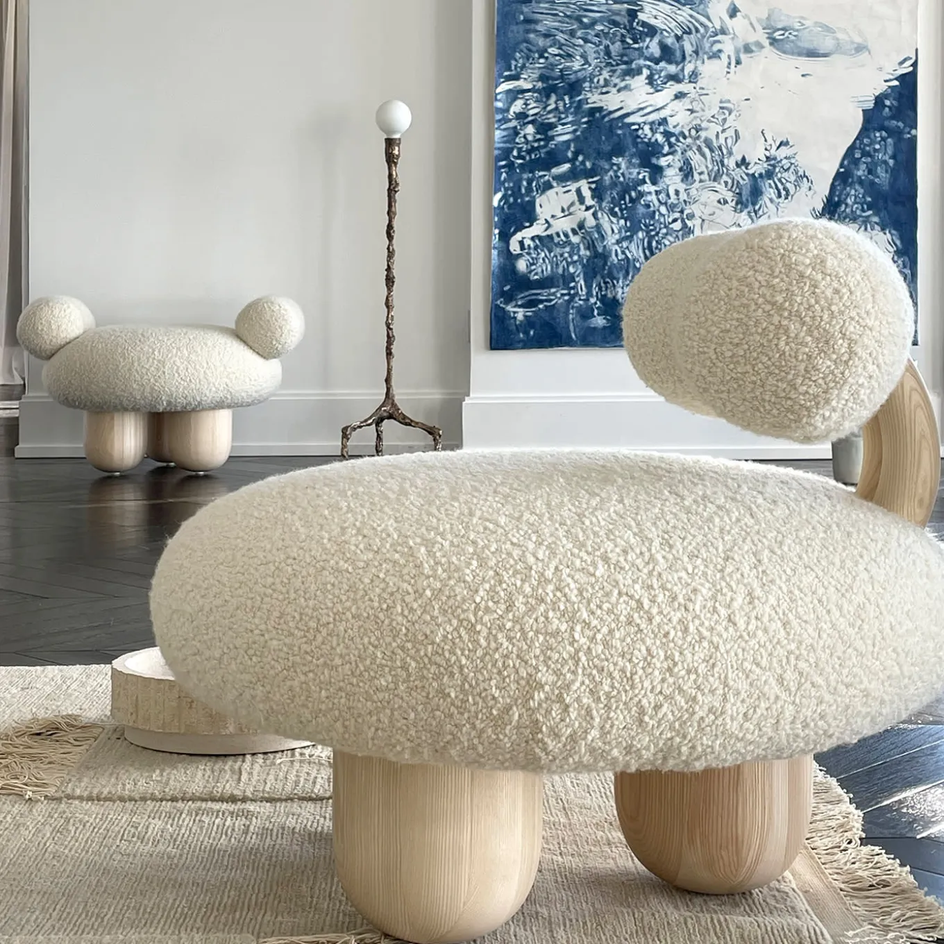 Bling Bling White Lounge Chair