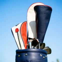 Blue & Red Leather Golf Bag