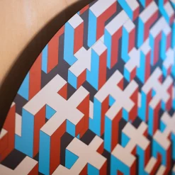 Blue and Red Human Fabric Wall Décor