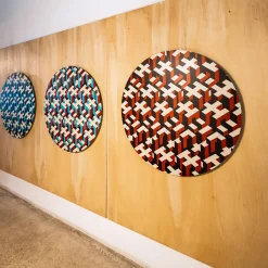 Blue and Red Human Fabric Wall Décor
