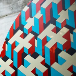 Blue and Red Human Fabric Wall Décor