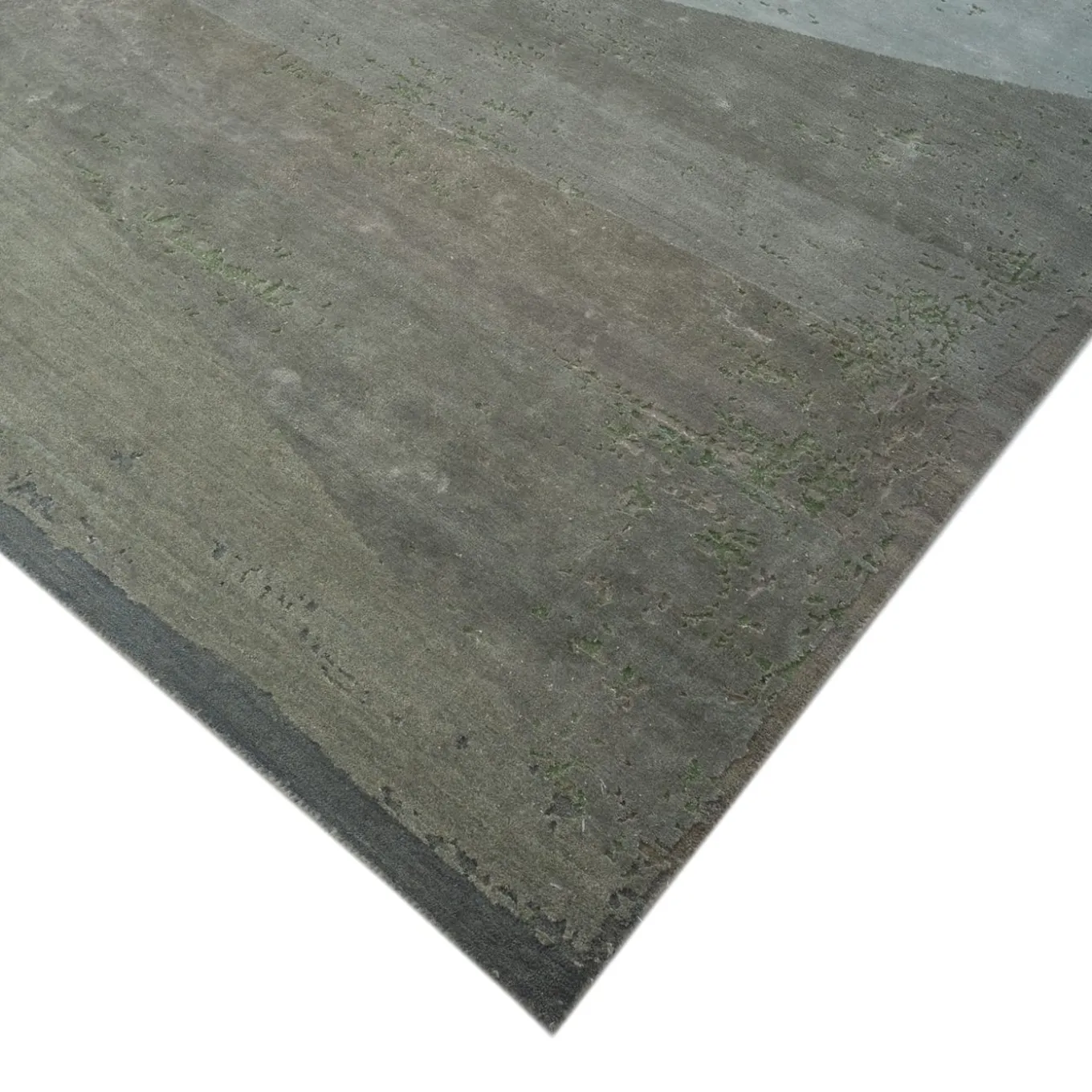 Blue Blush & Mineral Shadow Hand-Knotted Rug