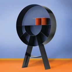 Blue Caos Bookcase Sculpture by Alessandro Guerriero