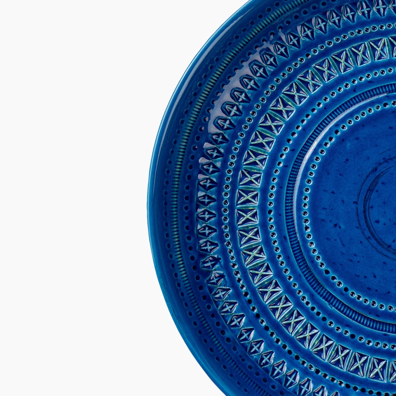 Blue Centerpiece plate by Aldo Londi