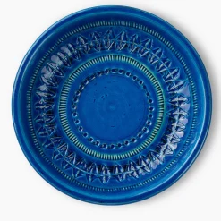 Blue Centerpiece plate by Aldo Londi