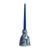 Blue Ceramic Candlestick with 4 Scented Candles