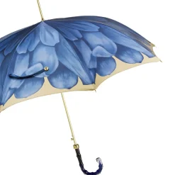 Blue Dahlia umbrella with Acetate Handle