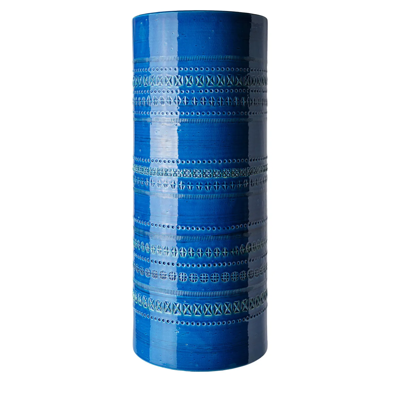 Blue Decorative Vase and Umbrella Stand by Aldo Londi