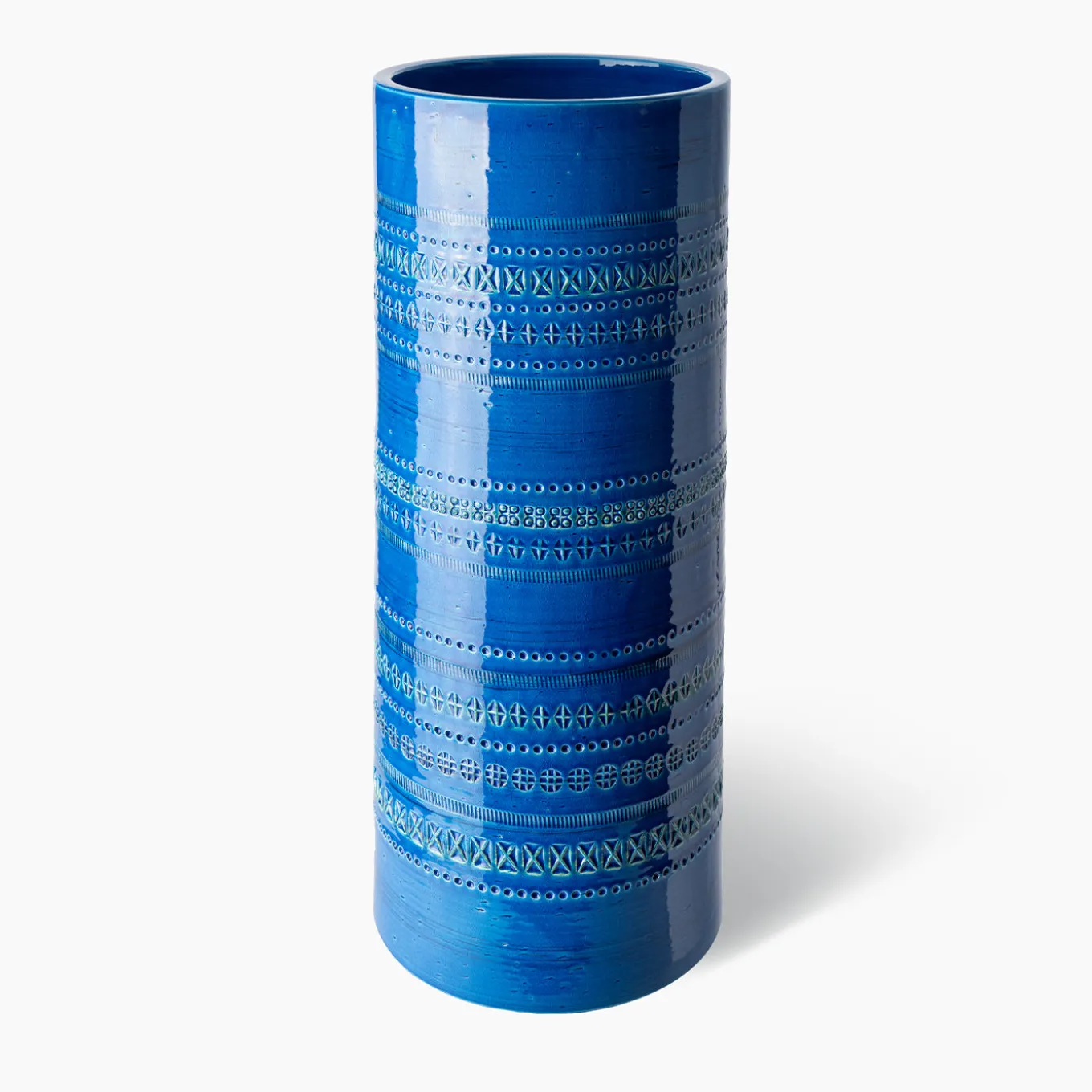 Blue Decorative Vase and Umbrella Stand by Aldo Londi