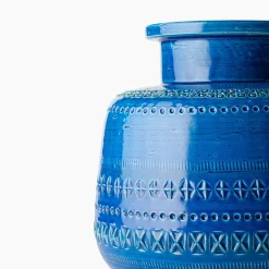 Blue Decorative Vase by Aldo Londi
