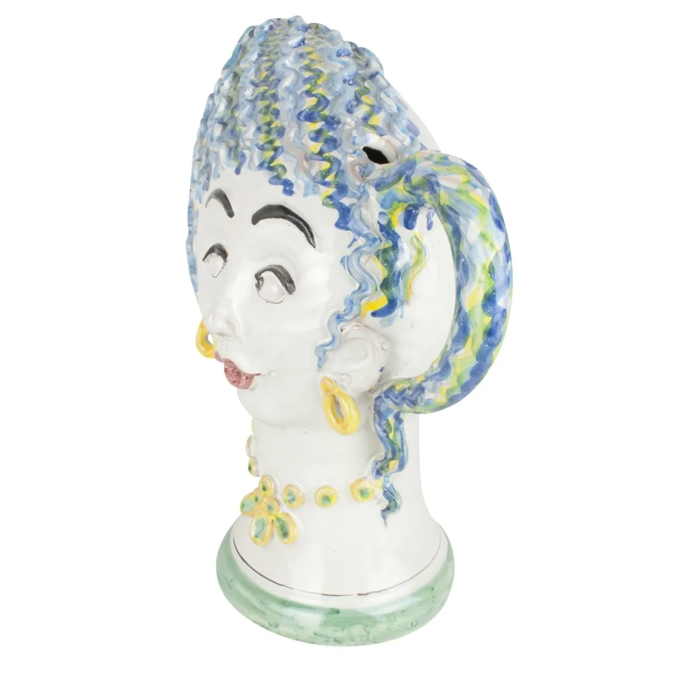 Blue Haired Head Bowl For Pouring