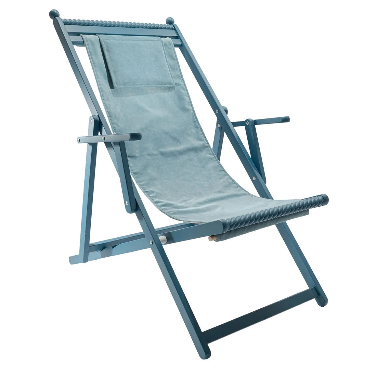 Blue Lacquered Beech Chair