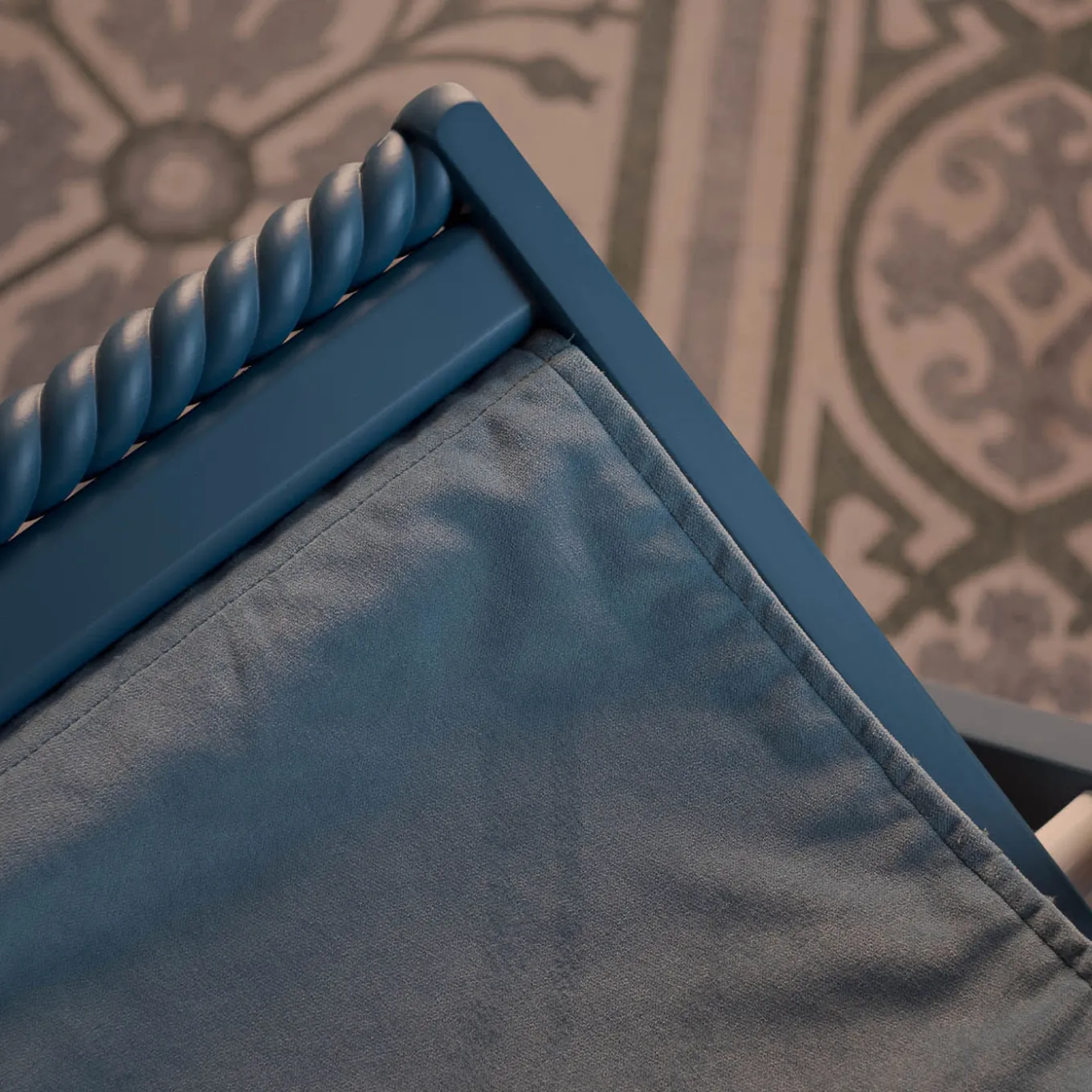 Blue Lacquered Beech Chair