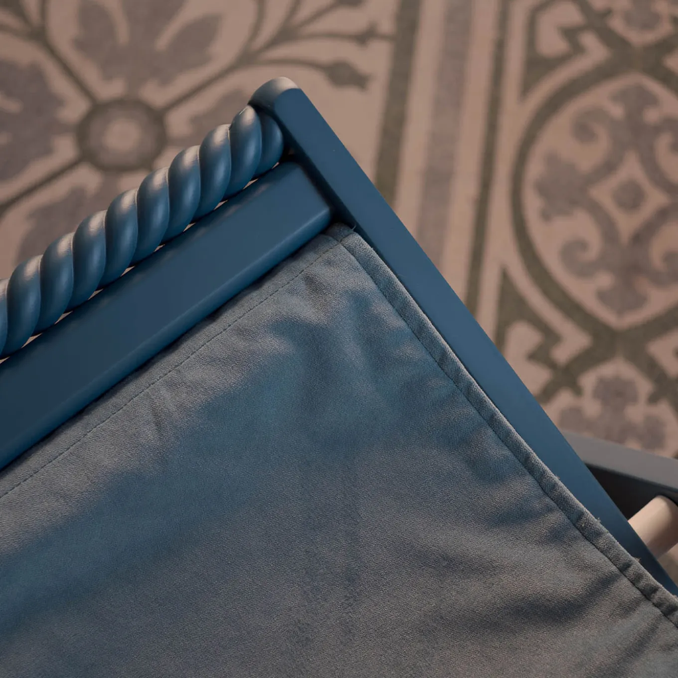 Blue Lacquered Beech Chair