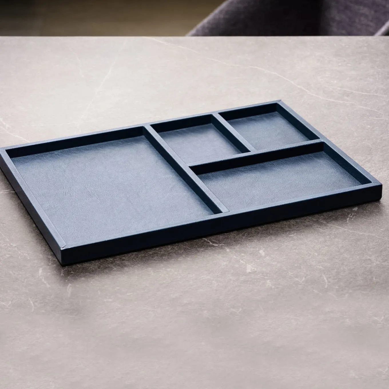 Blue Leather Canteen Tray 01 by Shawn Henderson