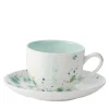 Blue Marble Set of 2 Espresso Cups and Saucers