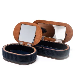 Blue Oval Jewelry Box