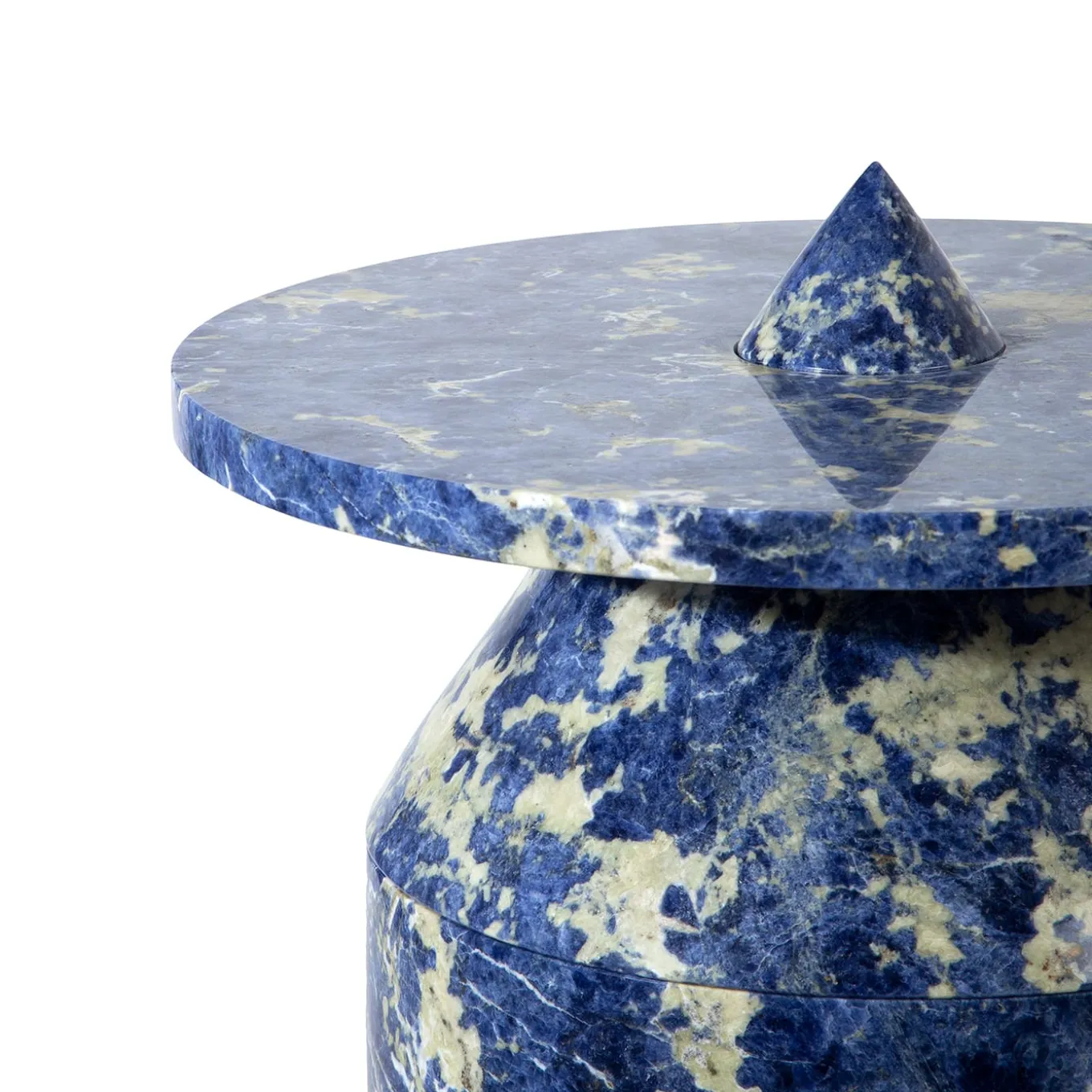 Blue Sodalite marble Totem by Karen Chekerdjian