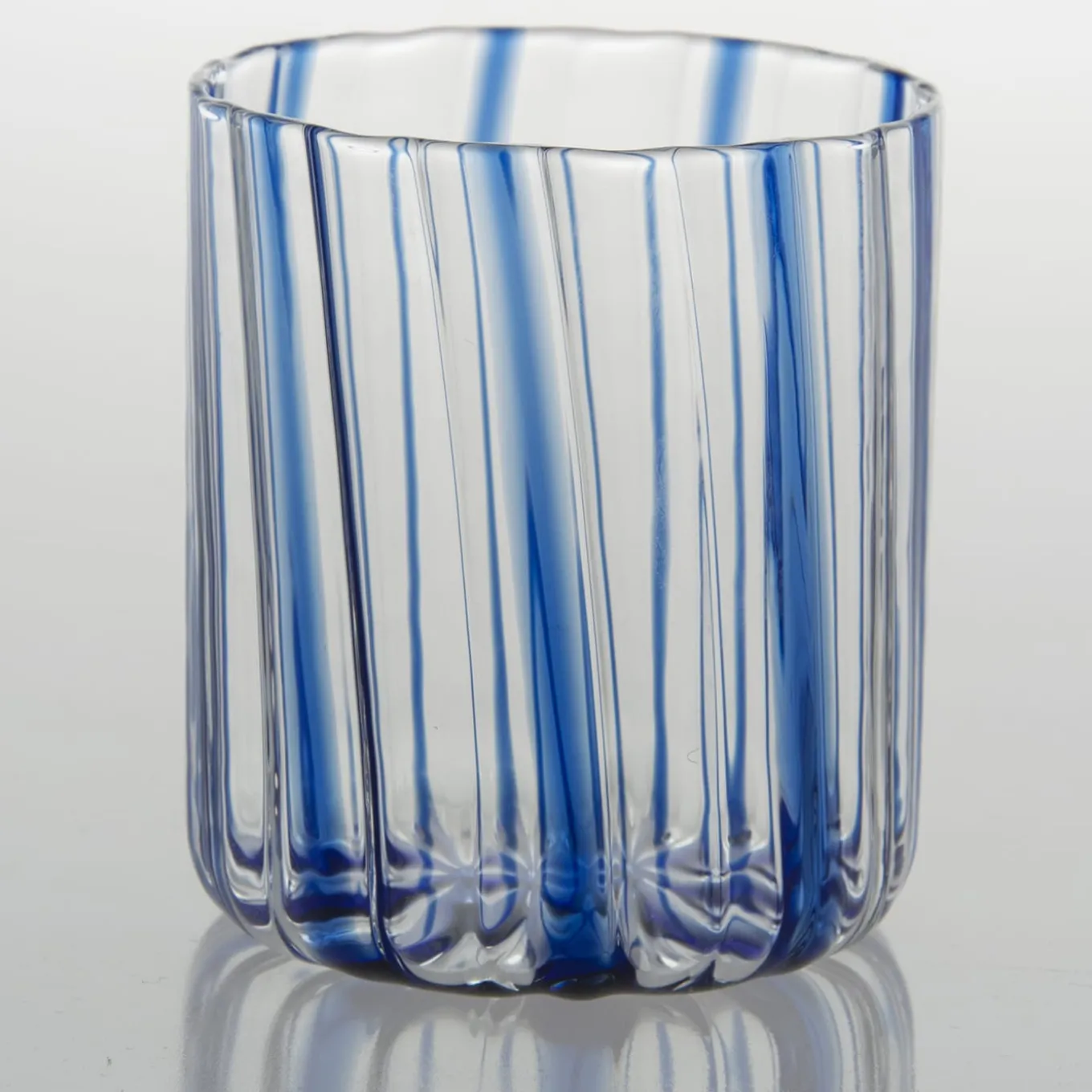 Blue Stripes Glass
