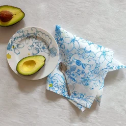 Blue Summer Set of 6 Blue & White Napkins
