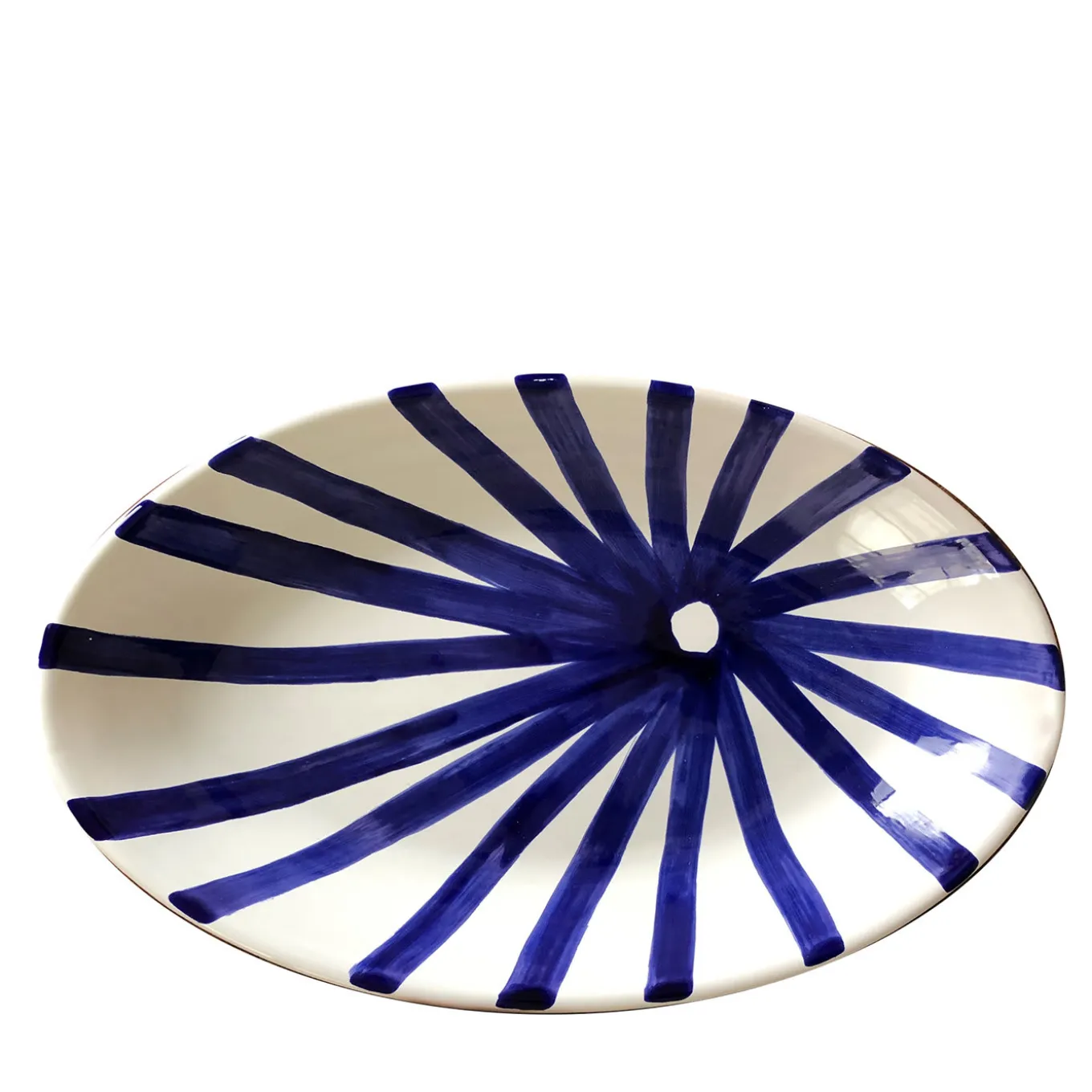 Blue Sun Oval Serving Plate