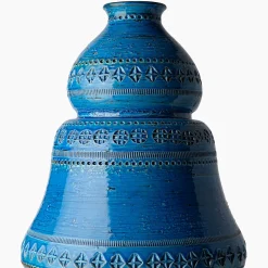 Blue Two-Elements Vase by Aldo Londi