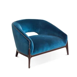 Blue Velvet Lounge Chair