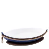Boat-Shaped Medium Brown/Blue Sauce Bowl