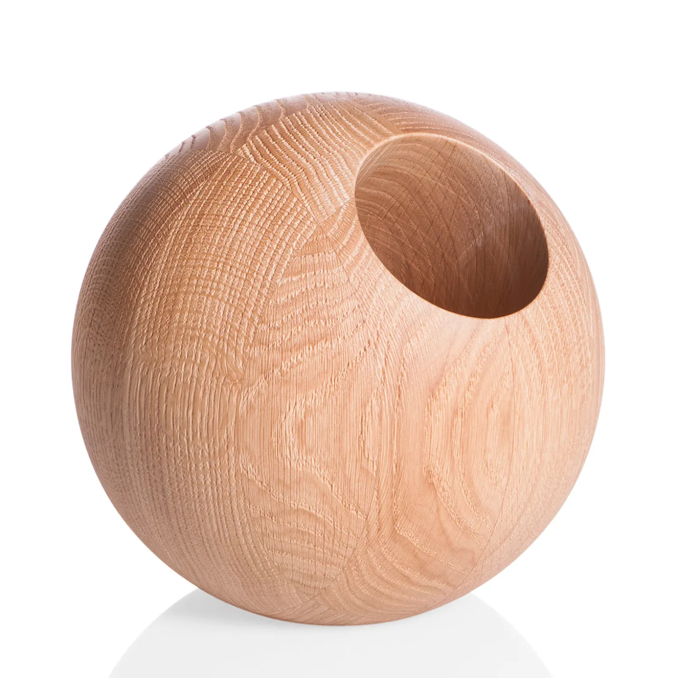 Boccia Oak Wood Sphere Wine Holder